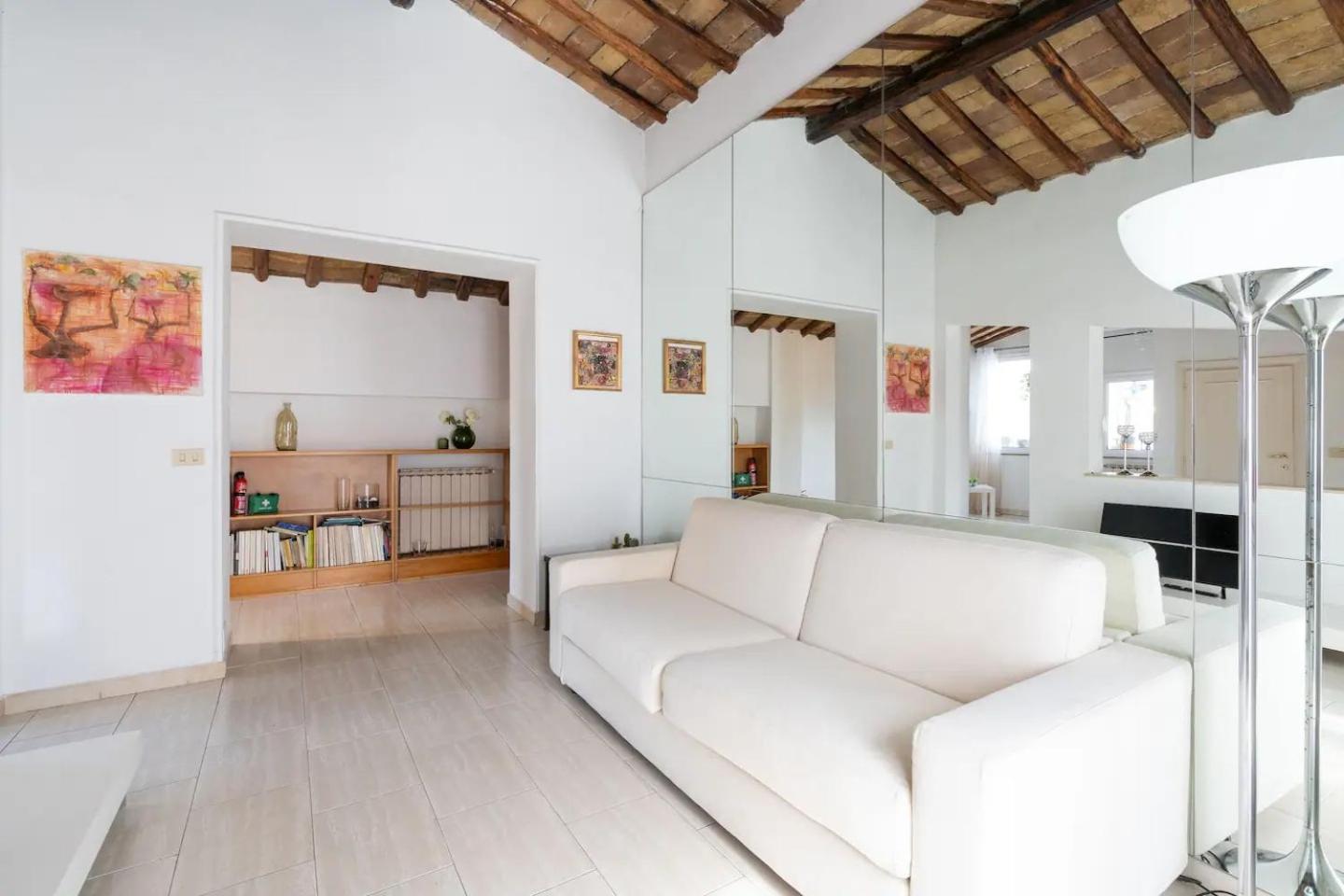 15 Min From Piazza Venezia Skyline Sanctuary In Trastevere Appartement