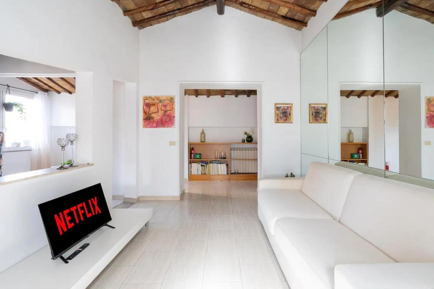 15 Min From Piazza Venezia Skyline Sanctuary In Trastevere Appartement *