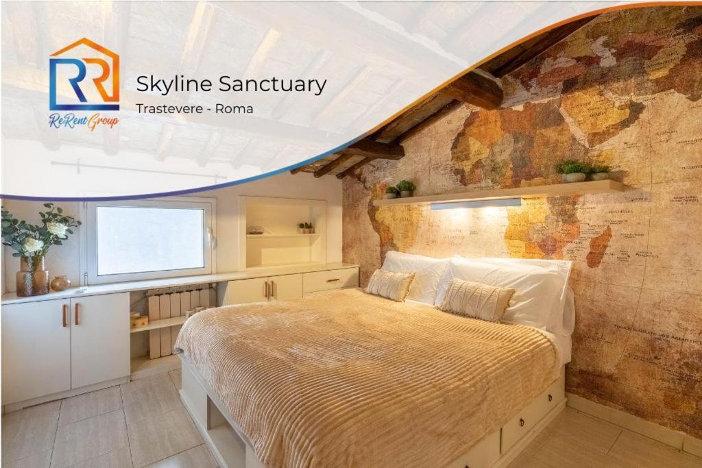 15 Min From Piazza Venezia Skyline Sanctuary In Trastevere Appartement *